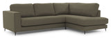 Bernadotte Sofa w. Chaise Longue 3-seters åpen høyre, grønn