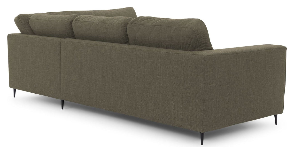 Bernadotte Sofa w. Chaise Longue 3-seters åpen høyre, grønn