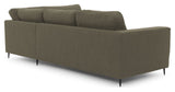 Bernadotte Sofa w. Chaise Longue 3,5-seters. Åpent høyre, grønn