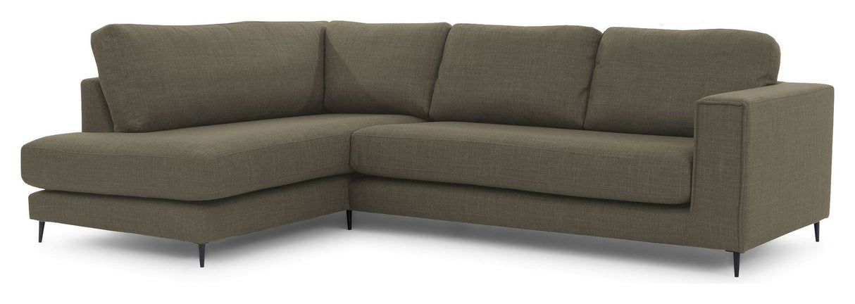 Bernadotte Sofa w. Chaise Longue 3,5-seters. Åpent venstre, grønt