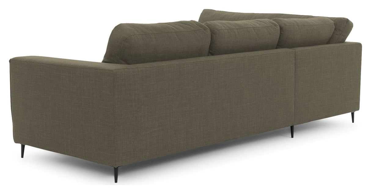 Bernadotte Sofa w. Chaise Longue 3,5-seters. Åpent venstre, grønt