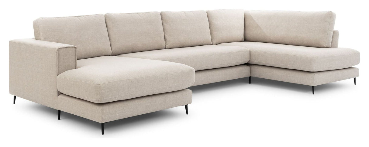 Bernadotte U-sofa, åpen ende høyre, Beige 