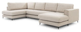 Bernadotte U-sofa, åpen ende venstre, Beige 