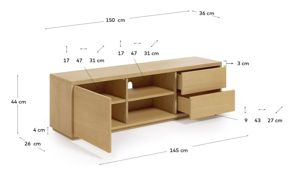 Abil TV Tabell 150x44 - eik