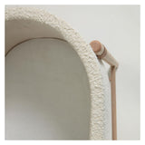 Adara Baby Bed with Madrass White Fleece/Beech