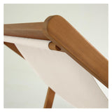 Adredna Deck Chair, Acacia/Beige