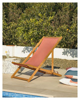 Adredna Deck Chair, Acacia/Brown Oxide