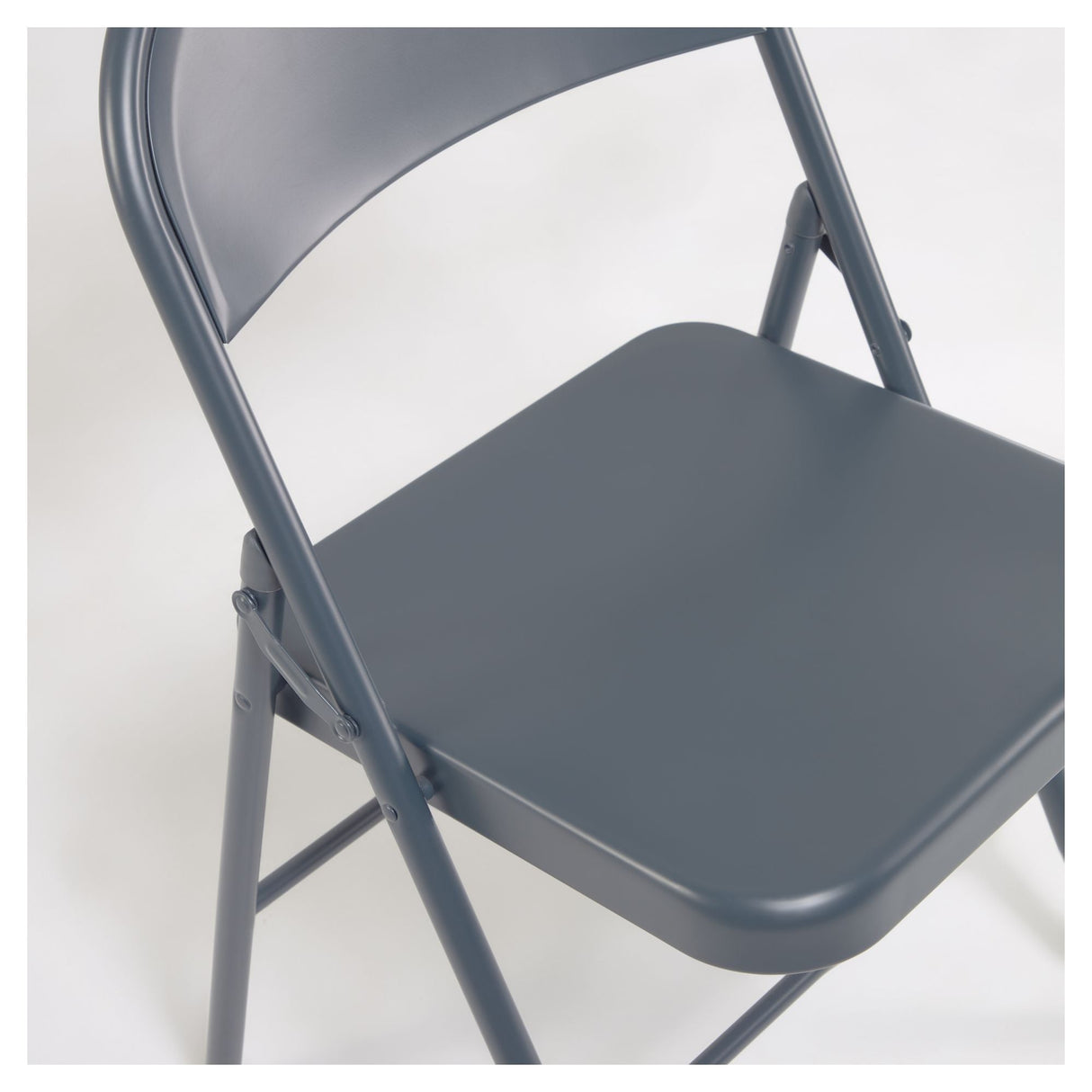 Aidana Folding Chair, Dark Grey Metal