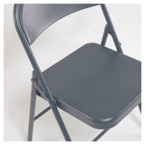 Aidana Folding Chair, Dark Grey Metal