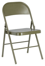 Aidana Folding Chair, Dark Green Metal