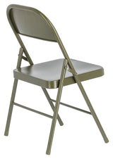 Aidana Folding Chair, Dark Green Metal