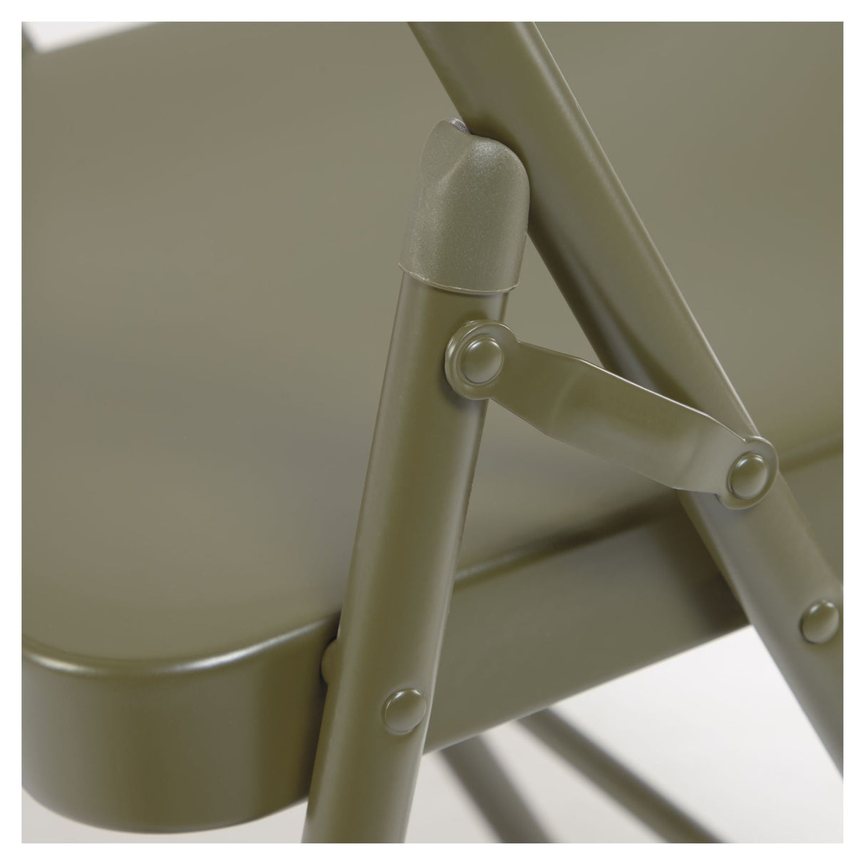 Aidana Folding Chair, Dark Green Metal