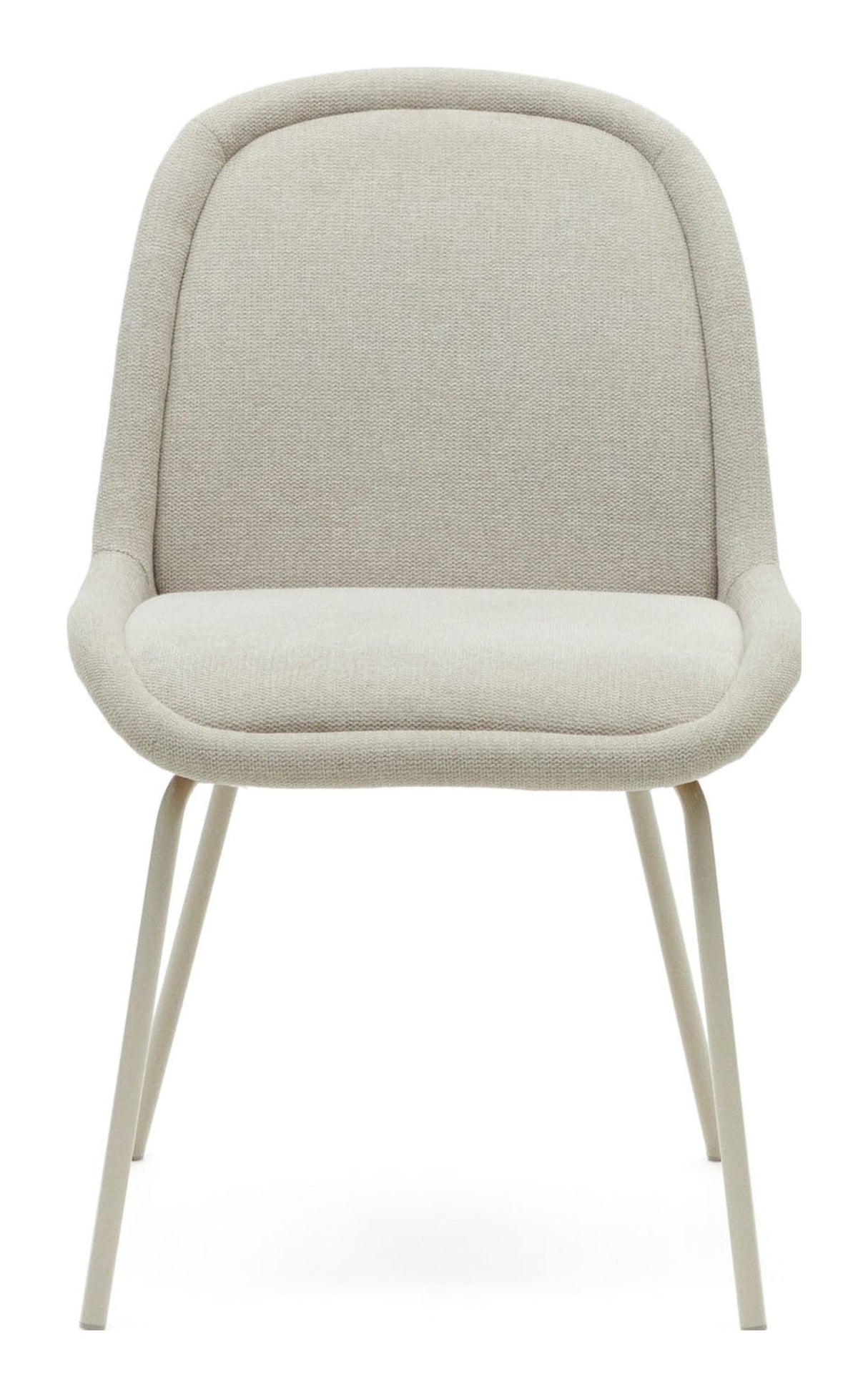 Aimin spisestol med beige ben, beige chenille