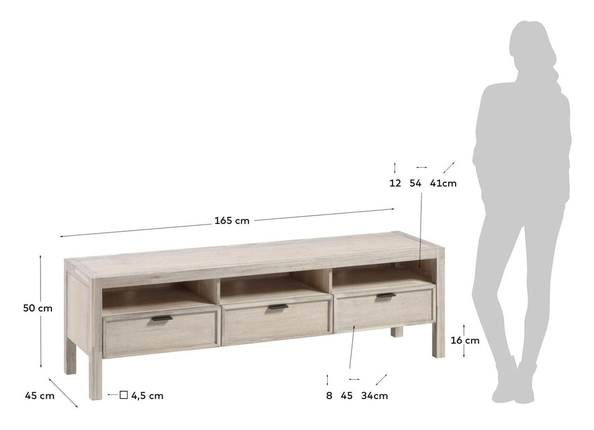 Alone Table White Pigmented Acacia Veneer, B165