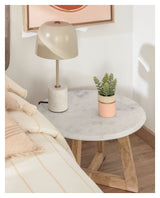 Alish bordlampe med marmor beige