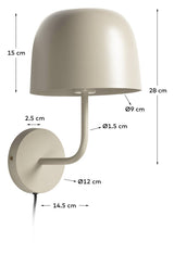 Alish vegglampe beige