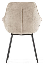 Amira spisestol, Beige Velor Chenille