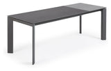 Axis spisebord, 160/220x90, Vulcano Roca Finish/Anthracite Legs