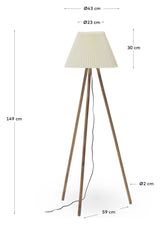 Benicarlo gulvlampe, beige