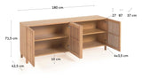 Beyla Sideboard, 180x70, eik/finér