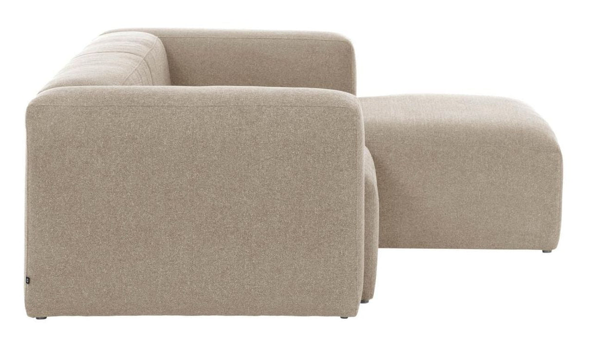 Blokker 2-personer. Sofa med høyre vending chaise beige