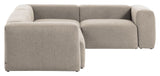 Blokker 3-personer. Corner Sofa Beige Chenille, 290x230