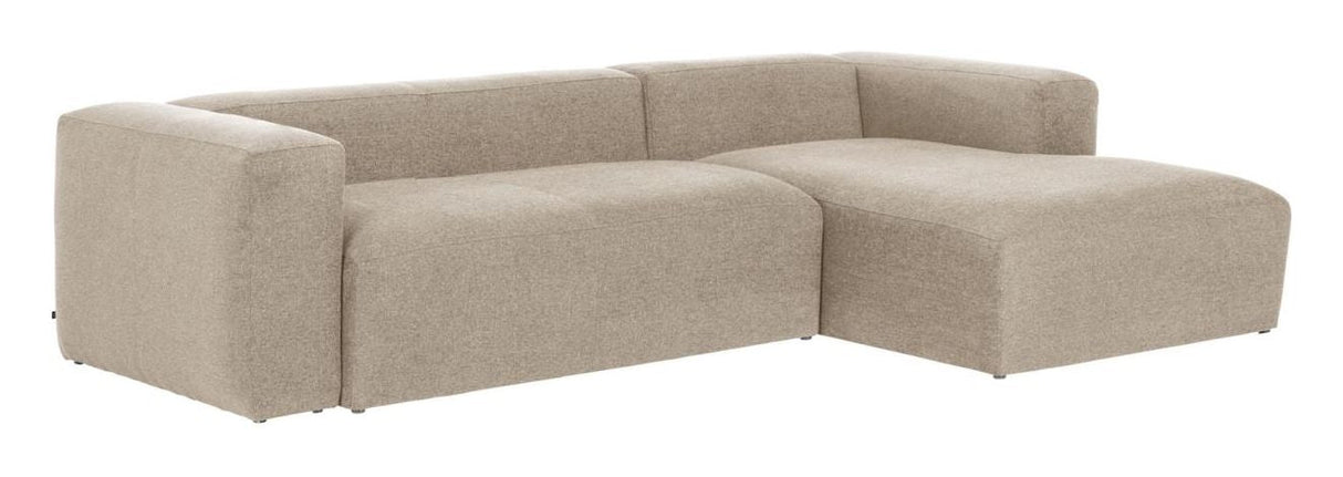 Blokk 3-seters sofa w. Right Chaise Longue - Beige