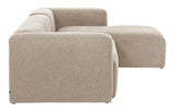 Blokker 3-personer. Sofa med høyre vending chaise beige