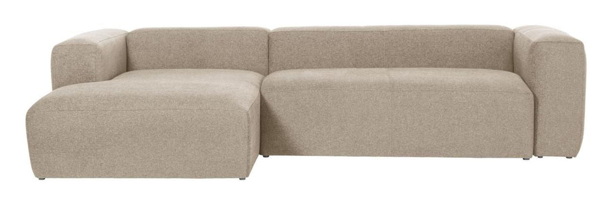 Blokk 3 -seters sofa med venstre sjeselong - beige