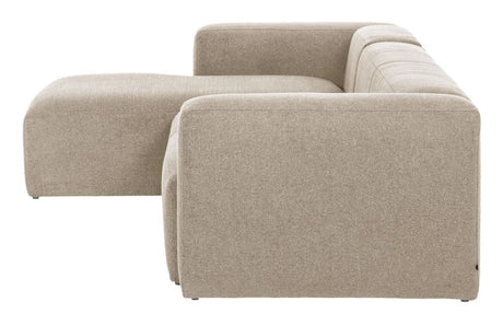 Blokk 3 -seters sofa med venstre sjeselong - beige