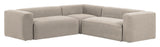 Blokkerer 4-personer. Hjørne sofa beige, 290x290