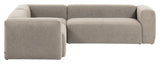 Blokkerer 4-personer. Hjørne sofa beige, 290x290