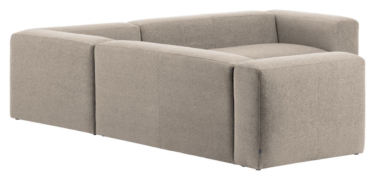 Blokkerer 4-personer. Hjørne sofa beige, 290x290