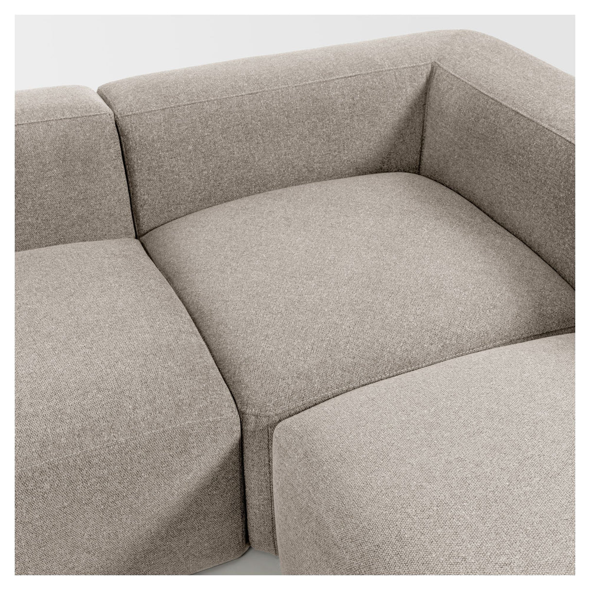 Blokkerer 4-personer. Hjørne sofa beige, 290x290