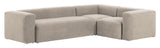 Blokkerer 4-personer. Hjørne sofa beige