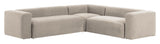 Blokkerer 5-personer. Hjørne sofa beige