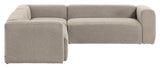 Blokkerer 5-personer. Hjørne sofa beige