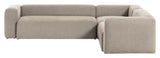 Blokkerer 5-personer. Hjørne sofa beige