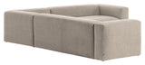 Blokkerer 5-personer. Hjørne sofa beige