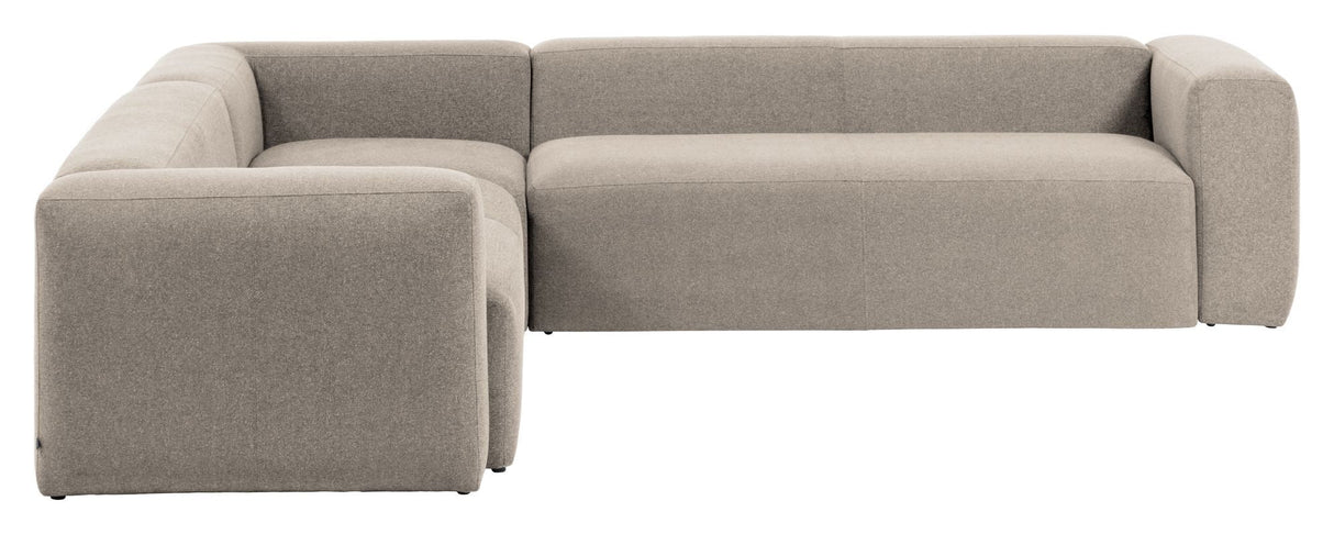 Blokkerer 6 permer. Hjørne sofa beige