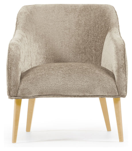 BULLY LOUNGE -stol, beige chenille/treben