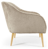 BULLY LOUNGE -stol, beige chenille/treben