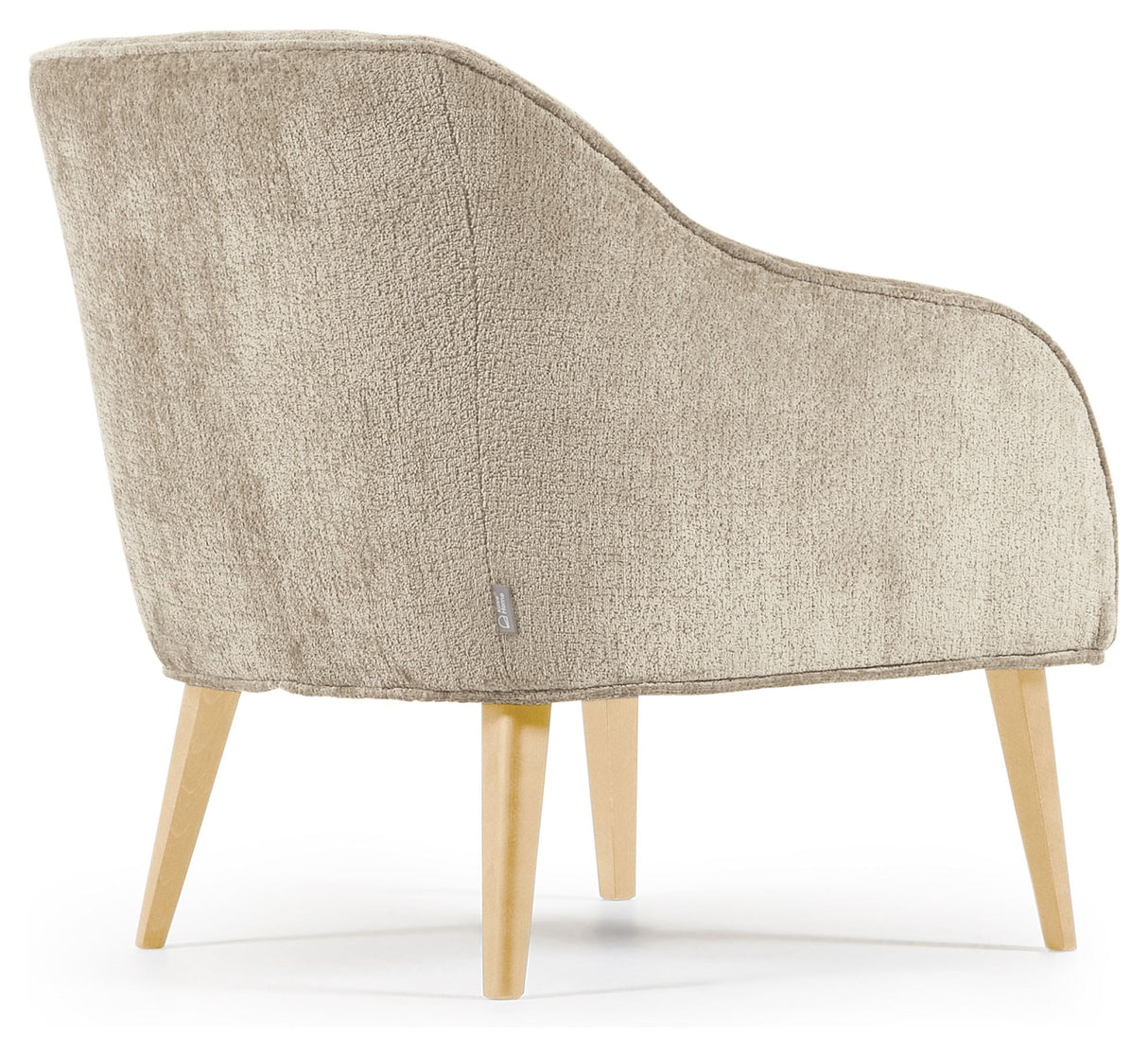 BULLY LOUNGE -stol, beige chenille/treben