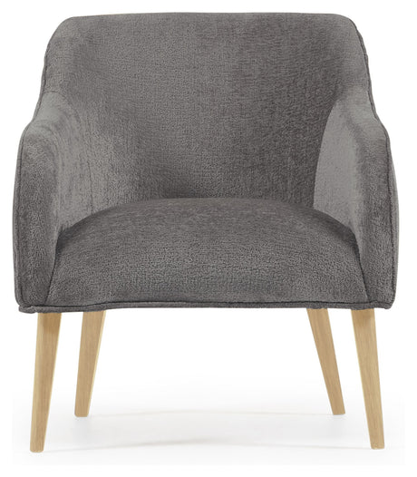 BULLY LOUNGE -stol, Gray Chenille/treben