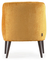 BULLY LOUNGE -stol, Yellow Chenille/Wooden Leg Wenge Finish