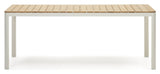 Bona Garden Table, White Teak, 163x73