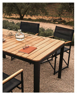 Bona Garden Table, Black Teak, 163x73