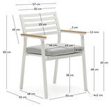 Bona Garden Chair, hvitt stoff