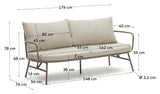 Bramant 2-pers. Sofa, taupe