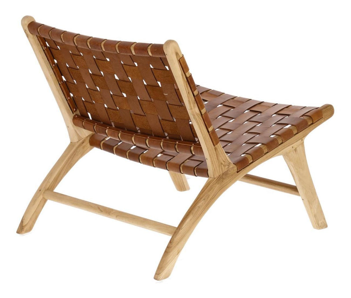 Calixta Lounge stol, teak/lær